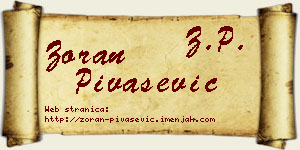 Zoran Pivašević vizit kartica